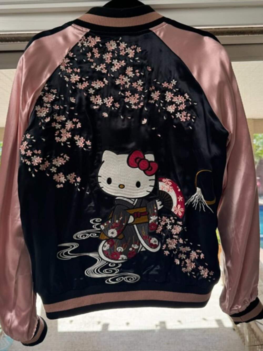 Sanrio Hello Kitty Sakura Reversible Sukajan Bomber Jacket in a Size Small - Picture 6 of 8